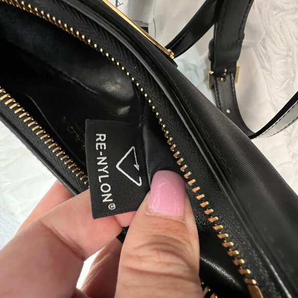 PRADA Re-Nylon Spazzolato Arque Shoulder Bag in Black - Picture 13 of 13